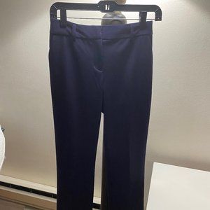Express Columnist Barely Boot Pants, Size 2R, Navy Blue